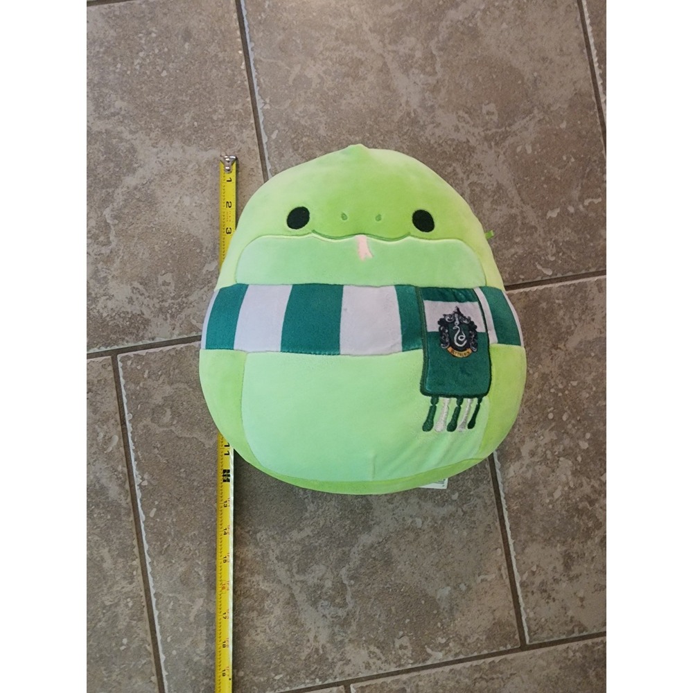 Squishmallows Harry Potter Slytherin Snake 10 Inch Green Plush Toy Scarf